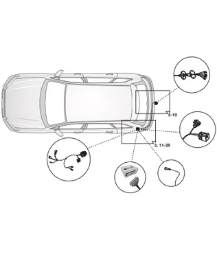 Электрика фаркопа Brink (7 pin) для Volkswagen Touareg 2018- 701513 в 