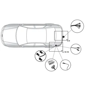 Электрика фаркопа Hak-System (7 pin) для Volkswagen Touareg 2018- 16010526 в 