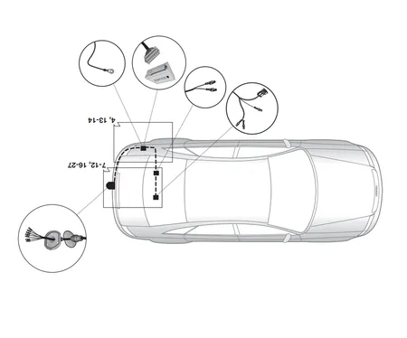 Электрика фаркопа Hak-System (7 pin) для Audi A7 2018- 12010528 в 