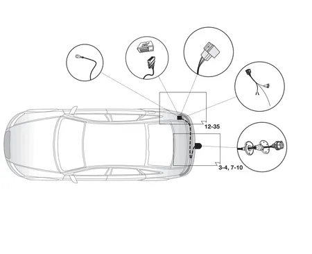 Электрика фаркопа Brink (7 pin) для Audi A7 2010-2018 701483 в 