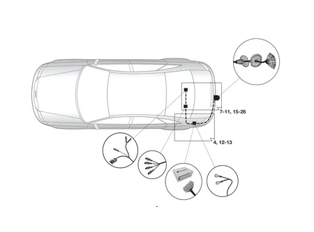 Электрика фаркопа Hak-System (13 pin) для Audi A7 2018- 21010528 в 