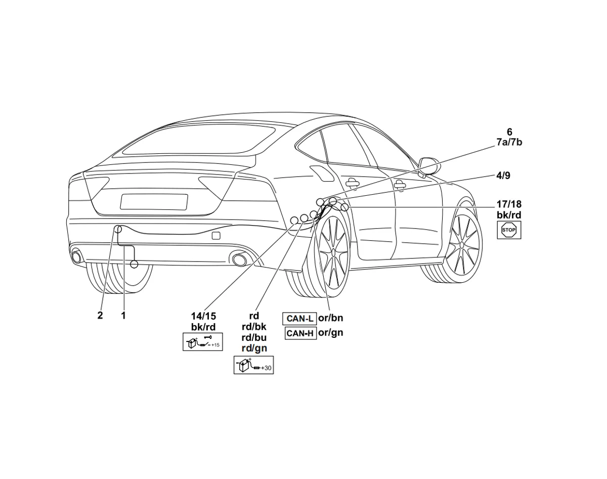 Электрика фаркопа Westfalia (13 pin) для Audi A6 2014-2018 305387300113 в 