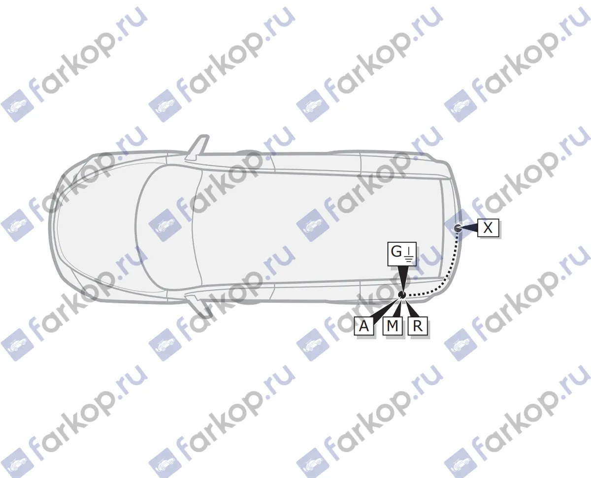 Электрика фаркопа ECS (13 pin) для Audi A5 2016- AU068H1 в 