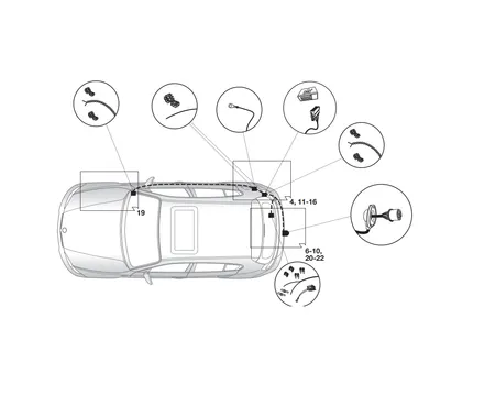 Электрика фаркопа Hak-System (13 pin) для BMW X6 (F71) 2008-2015 21020523 в 