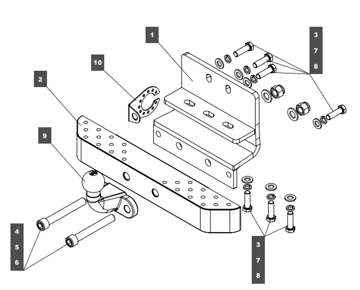 Фаркоп Baltex для Toyota Land Cruiser J300 2021- 249473 в 