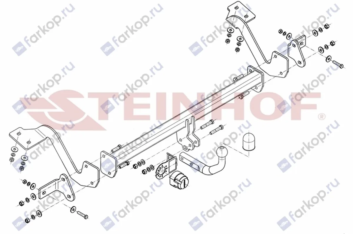 Фаркоп Steinhof для Toyota ProAce City 2019-, (L1) C-023 в 