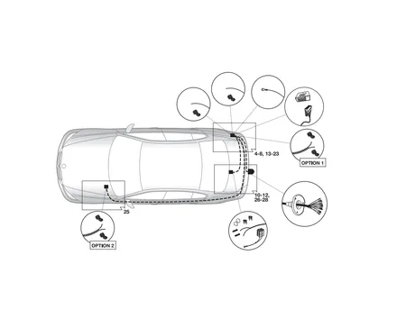 Электрика фаркопа Hak-System (13 pin) для BMW X4 (F26) 2014-2017 21020528 в 