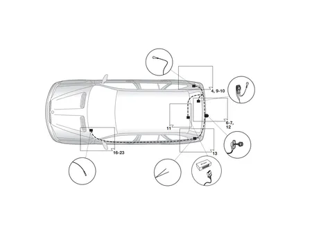 Электрика фаркопа Hak-System (7 pin) для BMW X3 (E83) 2004-2010 12020512 в 