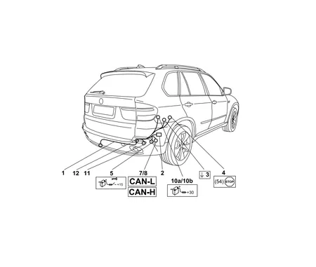 Электрика фаркопа Westfalia (7 pin) для BMW X5 2007-2013 303451300107 в 