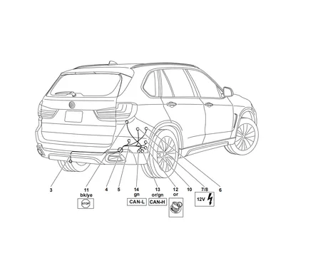 Электрика фаркопа Westfalia (13 pin) для BMW X5 2013-2018 303368300113 в 