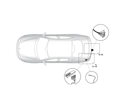 Электрика фаркопа Hak-System (13 pin) для Saab 9-3 2002-2014 21500532 в 