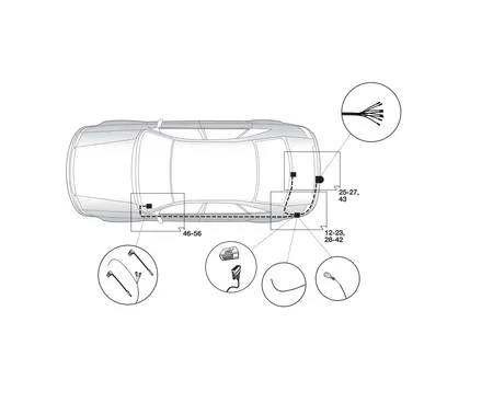 Электрика фаркопа Hak-System (7 pin) для Chevrolet Aveo (седан/хетчбек) 2012- 12500567 в 