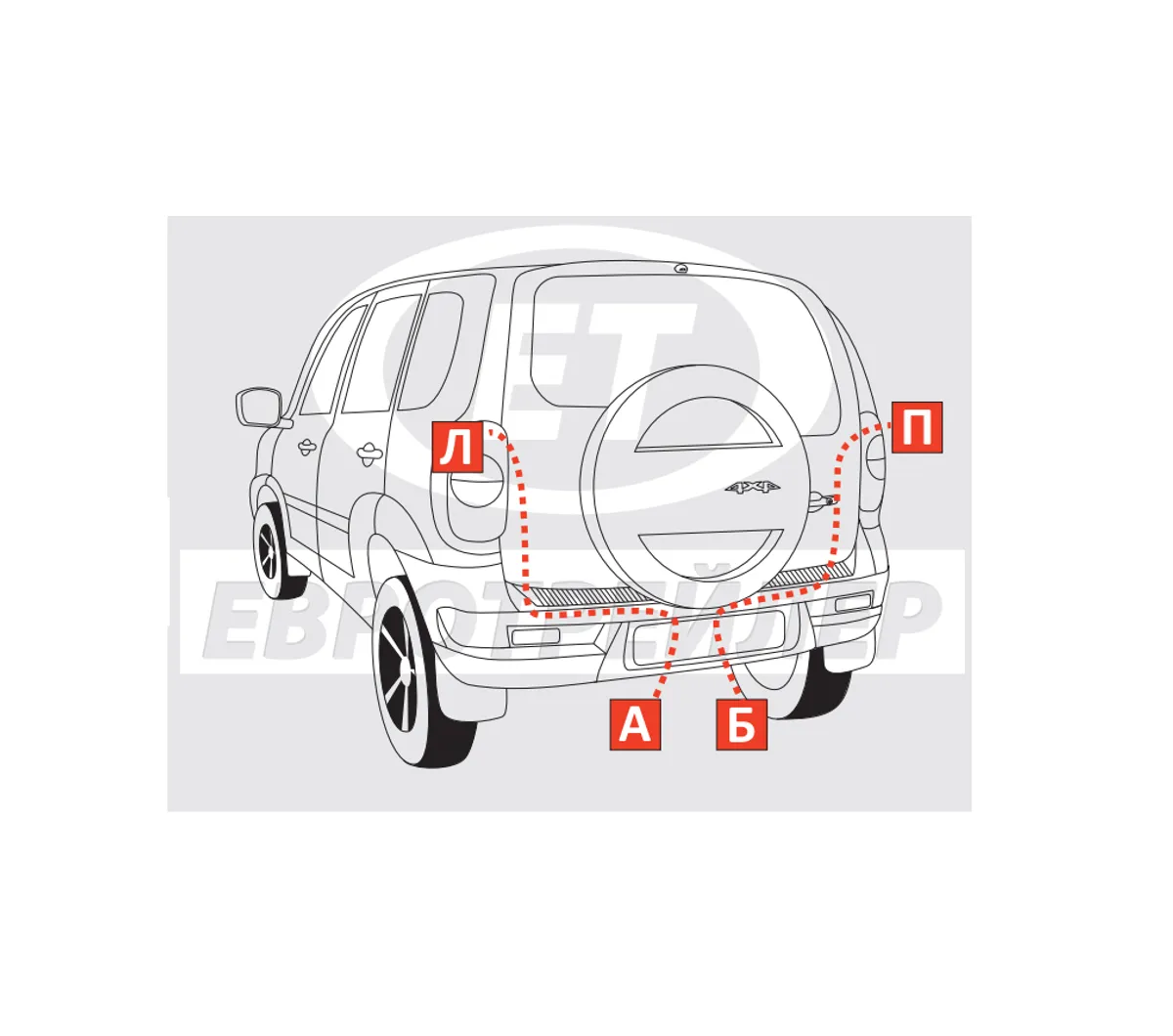 Электрика фаркопа (7 pin) для Chevrolet Niva 2002-2020 103010 в 