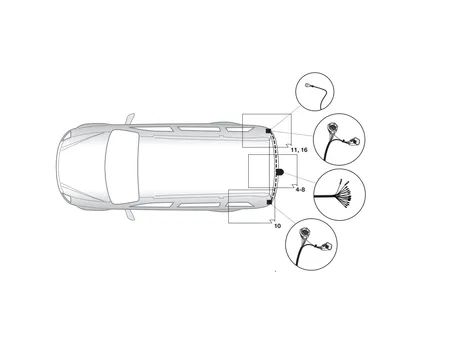 Электрика фаркопа Hak-System (13 pin) для Lancia Voyager 2011-2015 26500571 в 