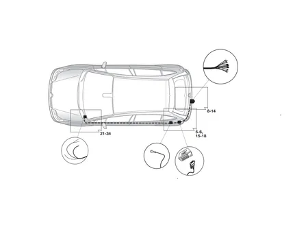 Электрика фаркопа Hak-System (13 pin) для Citroen DS3 2009-2015 21500558 в 