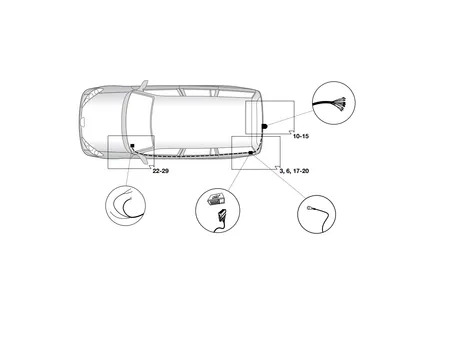 Электрика фаркопа Hak-System (13 pin) для Peugeot 308 (3/5 дв. хетчбек, кабриолет, унив) 2008-2013 21500558 в 