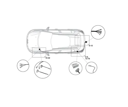 Электрика фаркопа Hak-System (7 pin) для Opel Combo 2018- 12500637 в 