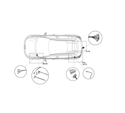 Электрика фаркопа Hak-System (13 pin) для Peugeot Rifter 2018- 21500637 в 