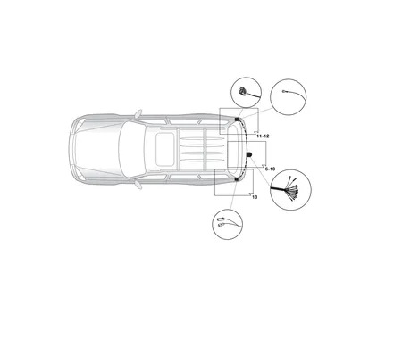 Электрика фаркопа Hak-System (13 pin) для Peugeot 4007 2007-2012 26500524 в 