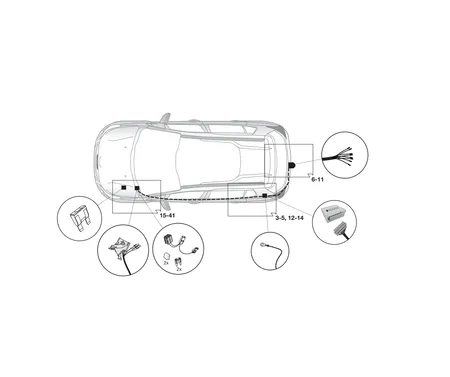 Электрика фаркопа Hak-System (7 pin) для Peugeot 2008 2014- 12500599 в 