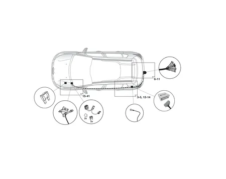 Электрика фаркопа Hak-System (13 pin) для Citroen C3 2016- 21500599 в 