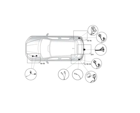 Электрика фаркопа Hak-System (13 pin) для Peugeot 4008 2012-2017 21500578 в 