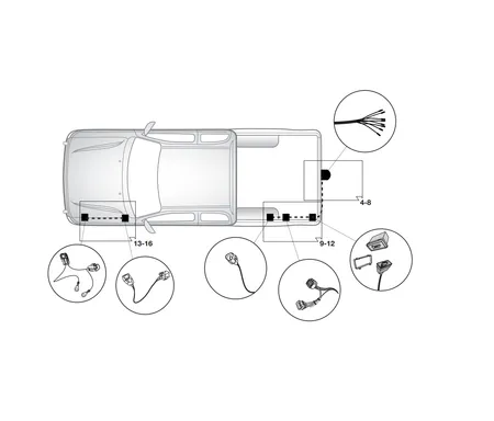 Электрика фаркопа Brink (7 pin) для Fiat Fullback 2016- 729543 в 