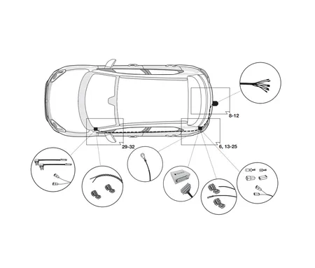 Электрика фаркопа Hak-System (7 pin) для Jeep Compass 2017- 12500612 в 