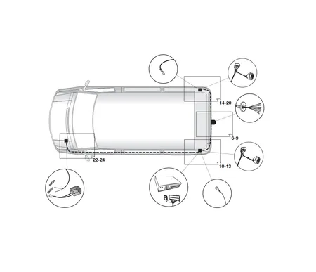 Электрика фаркопа Hak-System (7 pin) для Fiat Ducato 2011-2021 12500565 в 