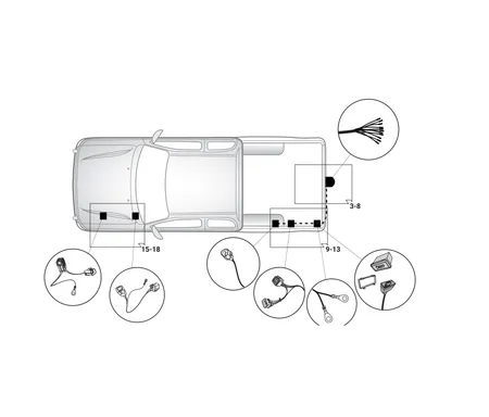 Электрика фаркопа Hak-System (13 pin) для Fiat Fullback 2016- 21500625 в 