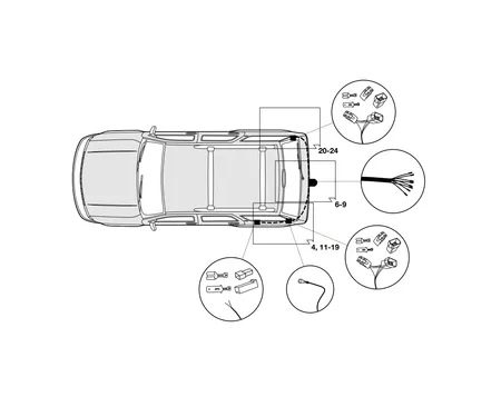 Электрика фаркопа Hak-System (7 pin) для Jeep Compass 2006-2017 16500548 в 