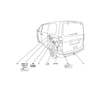 Электрика фаркопа Westfalia (13 pin) для Peugeot Expert 2016-2019  304157300113 в 