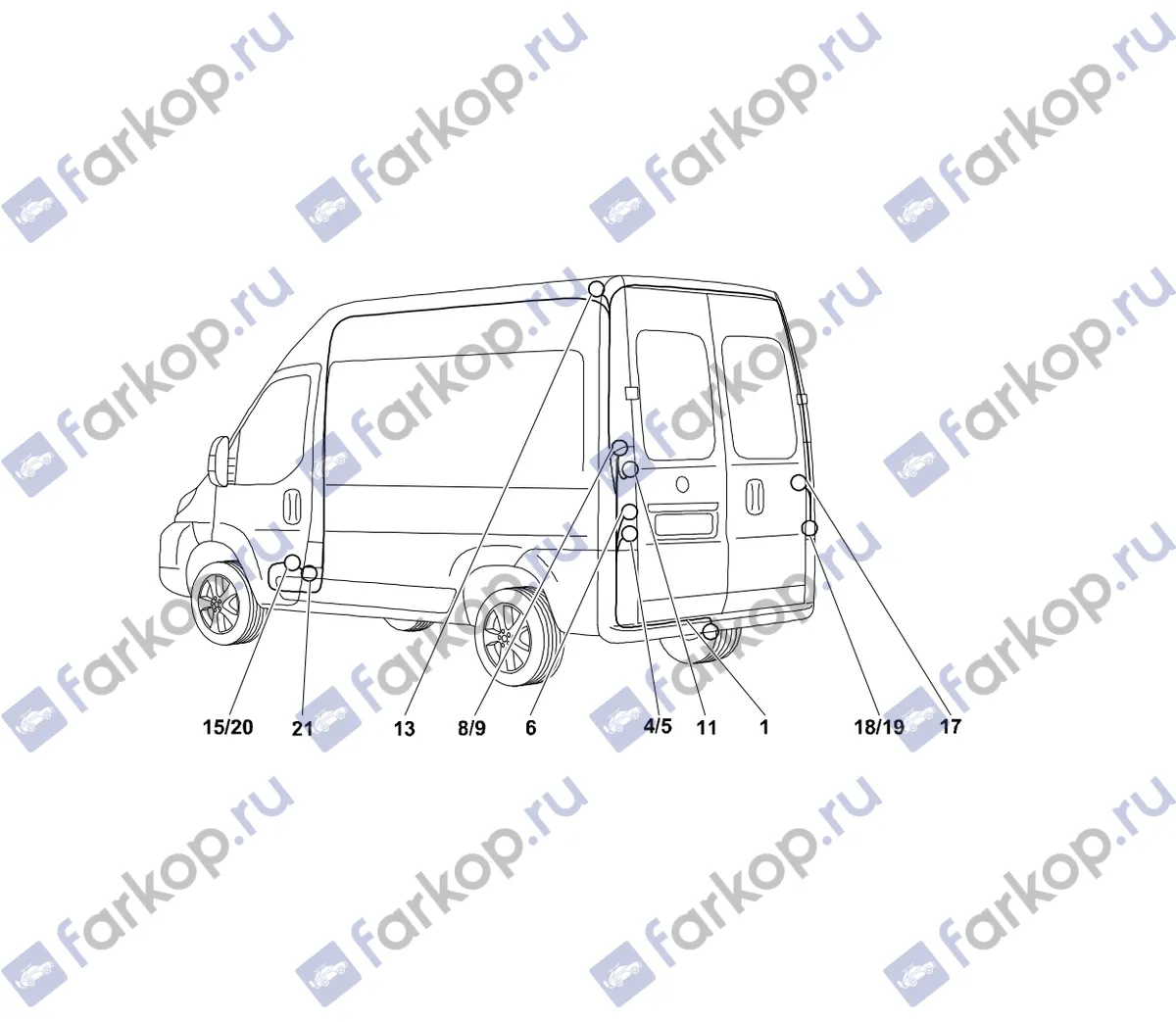 Электрика фаркопа Westfalia (7 pin) для Citroen Jumper 2011- 306271300107 в 