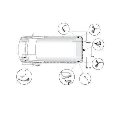 Электрика фаркопа Hak-System (7 pin) для Fiat Ducato 2006-2011 12500536 в 