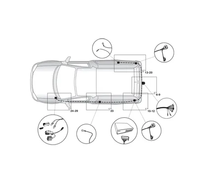 Электрика фаркопа Hak-System (13 pin) для Peugeot Bipper 2008- 21500535 в 