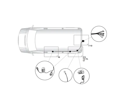 Электрика фаркопа Hak-System (7 pin) для Citroen Spacetourer 2016- 12500626 в 