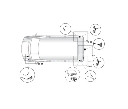 Электрика фаркопа Hak-System (13 pin) для Peugeot Boxer 2006-2011 21500536 в 