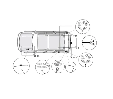 Электрика фаркопа Hak-System (7 pin) для Fiat Freemont 2012-2016 12050523 в 