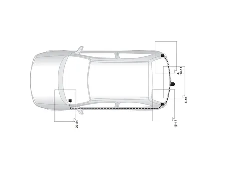 Электрика фаркопа Hak-System (13 pin) для Fiat Panda 2003-2012 21050505 в 