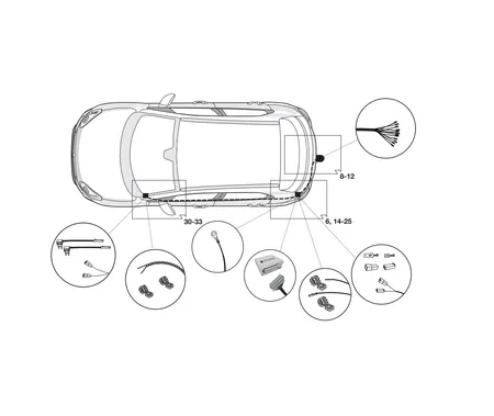 Электрика фаркопа Hak-System (13 pin) для Jeep Compass 2017- 21500612 в 