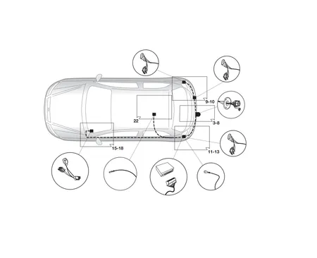 Электрика фаркопа Hak-System (7 pin) для Fiat Bravo 2007-2011 12050513 в 