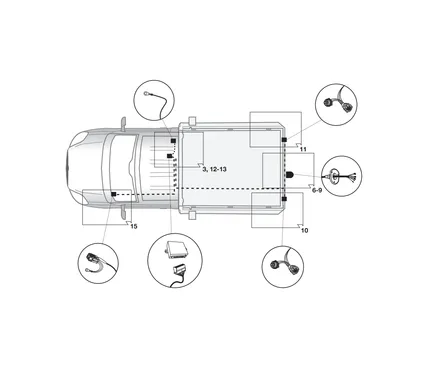 Электрика фаркопа Hak-System (7 pin) для Fiat Doblo 2011- 12050518 в 