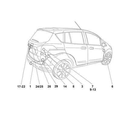 Электрика фаркопа Westfalia (7 pin) для Ford B-Max 2012-2018 307397300107 в 