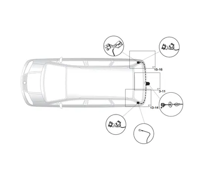 Электрика фаркопа Hak-System (7 pin) для Ford Galaxy 2000-2006 12500005 в 