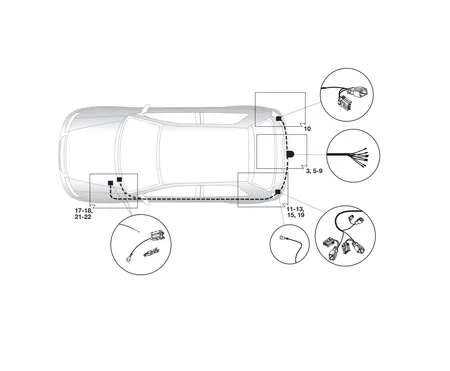 Электрика фаркопа Hak-System (7 pin) для Honda Jazz 2002-2015 16070508 в 