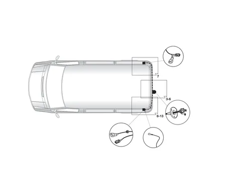 Электрика фаркопа Brink (7 pin) для Hyundai H1/H300 2008-2019 716581 в 