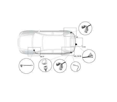 Электрика фаркопа Hak-System (7 pin) для Hyundai i20 2012-2014 12080535 в 