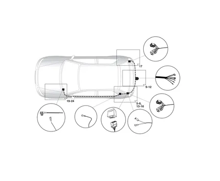 Электрика фаркопа Hak-System (7 pin) для Hyundai i30 2012-2017 16080531 в 