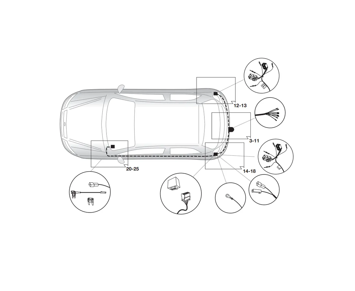 Электрика фаркопа Brink (7 pin) для Kia Venga 2009-2018 720503 в 