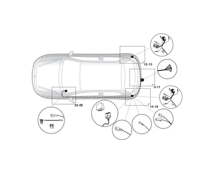 Электрика фаркопа Hak-System (13 pin) для Hyundai ix20 2010- 21500555 в 